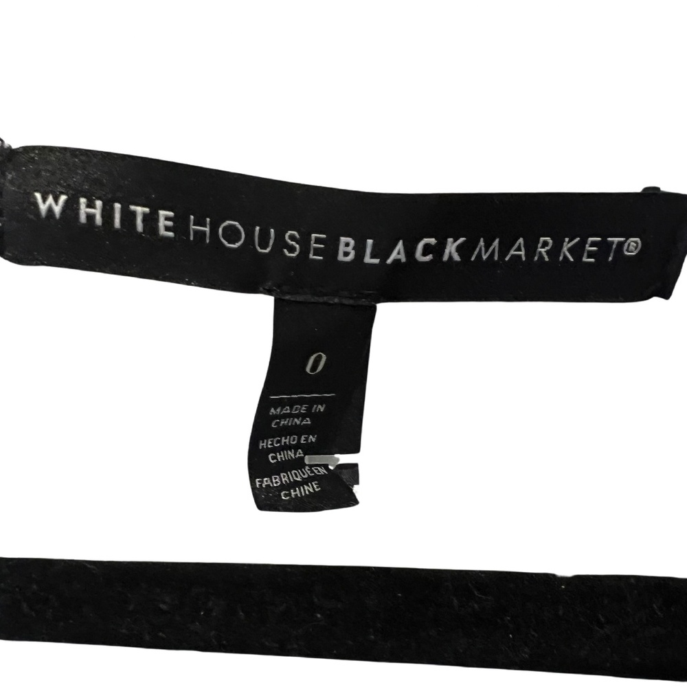 White House Black Market White Blouse Size 0 - Picture 5 of 5